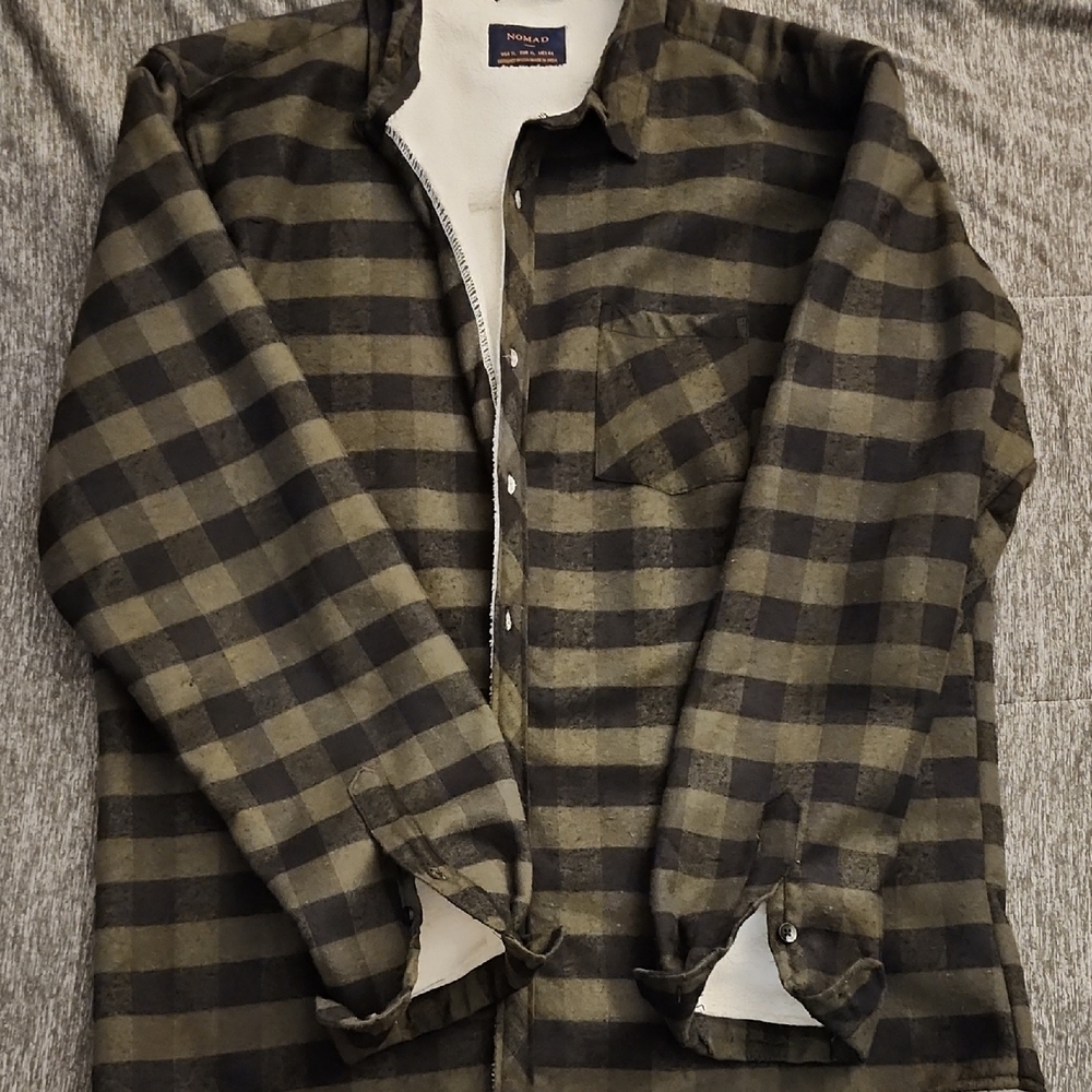 Nomad Black and Green Lightweight Shirt Jacket